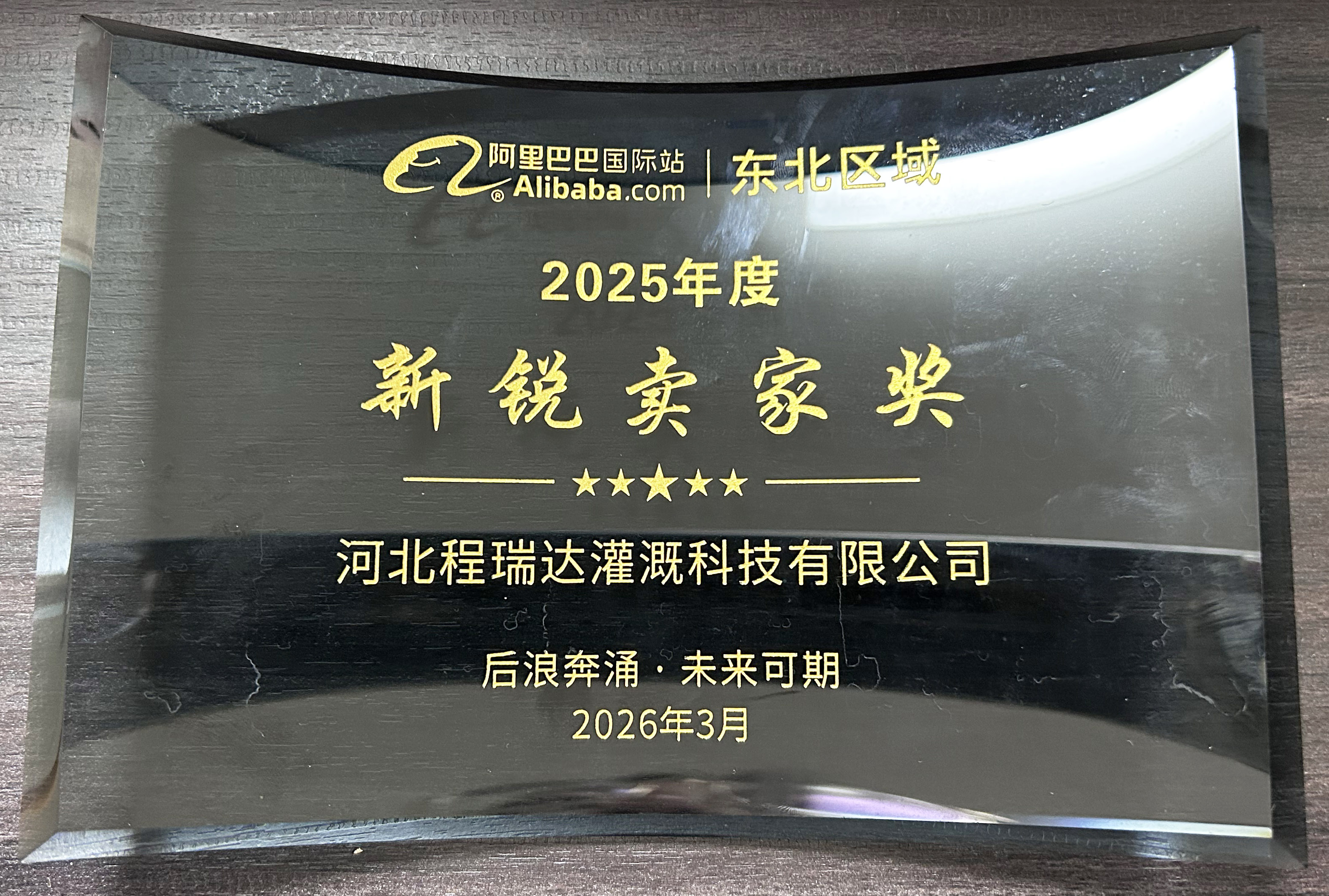 沧州程瑞达灌溉 | 荣获阿里国际站新锐卖家奖